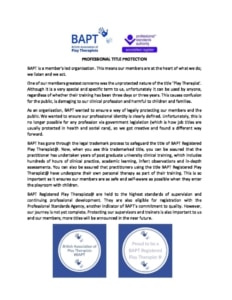 BAPT Professional Title Protection