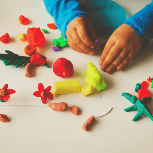 play therapy with play dough